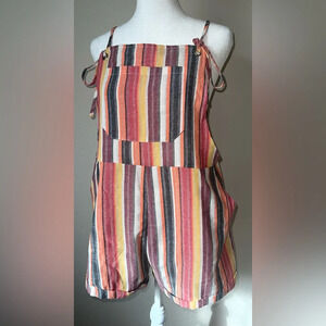 SHEIN | Tie Shoulder Striped Romper